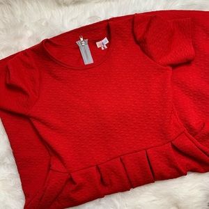 LuLaRoe Red Amelia Dress with Pockets